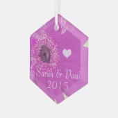 Gerber Daisy kerstversiering Glas Ornament (Voorkant links)