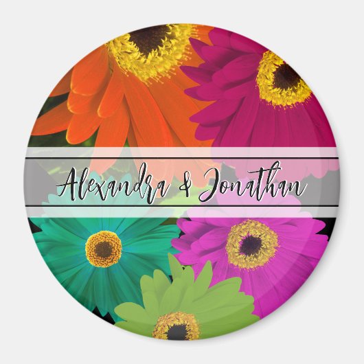 Gerber Daisy Mariage Magnets (Devant)