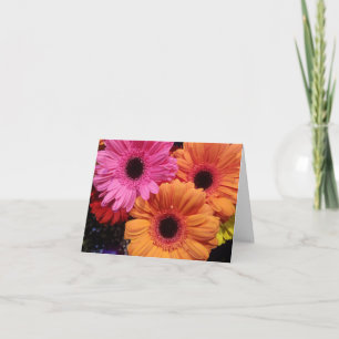 Gerber daisy oranje roze bloem notecard kaart