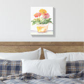 Gerber Daisy Painting Canvas Afdruk (Insitu (Slaapkamer))