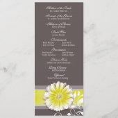 Gerber Daisy Scroll 1 Wedding Program yellow Programma (Achterkant)