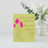 Gerber framboise sur les invitations de mariage de (Debout devant)