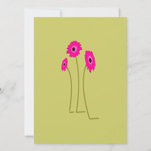 Gerber framboise sur les invitations de mariage de (Dos)