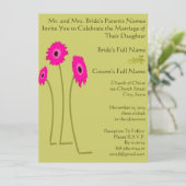 Gerber framboise sur les invitations de mariage de (Debout devant)