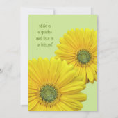 Gerber Jaune Daisy Green Bridal Douche Invitation (Dos)