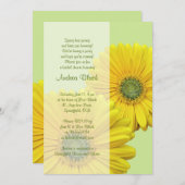 Gerber Jaune Daisy Green Bridal Douche Invitation (Devant / Derrière)