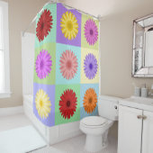 Gerbera 3x3 Daisy Design Douchegordijn (In situ)