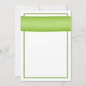 Gerbera blanche avec invitation au ruban vert (Dos)