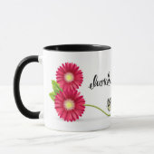 Gerbera bloemen en vlinders mok (Links)