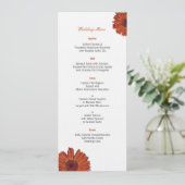 Gerbera Bruiloftsmenu Menu (Staand voorkant)