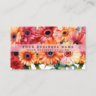 Gerbera Daisies brillante Fleurs Cartes de visite
