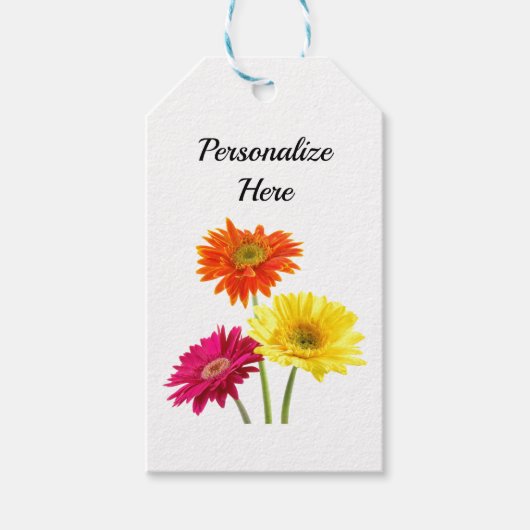 Gerbera Daisies Cadeaulabel (Voorkant)