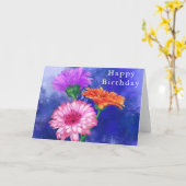 Gerbera Daisies Carte d'anniversaire (Fleur jaune)