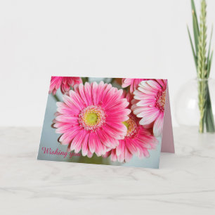 Gerbera Daisies & custom Tekst verjaardagskaart Kaart