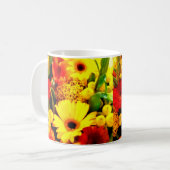 ♪☼✿Gerbera Daisies frappantes Mug en grès✿☼♪ (Devant gauche)