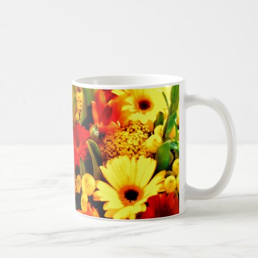♪☼✿Gerbera Daisies frappantes Mug en grès✿☼♪ (Droite)