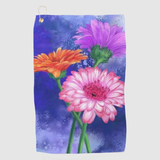 Gerbera Daisies Golf Handdoek (Voorkant)