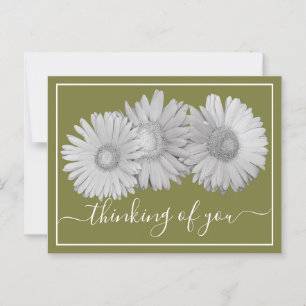 Gerbera Daisies Green Background thinking you Briefkaart