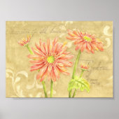 Gerbera Daisies Notes du jardin Poster 7x5 (Devant)