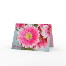 Gerbera Daisies & personnalisée Carte d'anniversai