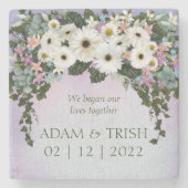 Gerbera Daisies Swag Stenen Onderzetter (Voorkant)