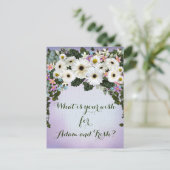 Gerbera Daisies Swag Wedding Wishes Briefkaart (Staand voorkant)