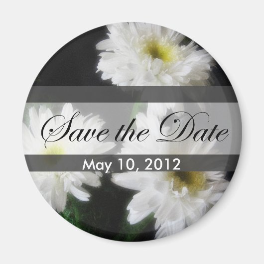 Gerbera Daisy 11 Save the Date Bruiloft Magneet (Voorkant)