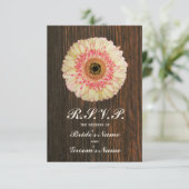 Gerbera Daisy & Barnwood Wedding RSVP (Debout devant)