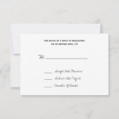 Gerbera Daisy & Barnwood Wedding RSVP (Achterkant)