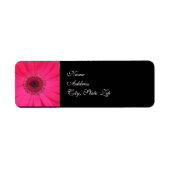 Gerbera Daisy Bruiloft Retouradres Label (Voorkant)