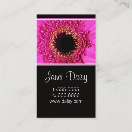 Gerbera Daisy Business Card-template Visitekaartje (Voorkant)