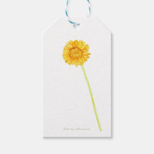 Gerbera daisy cadeaulabel (Voorkant)