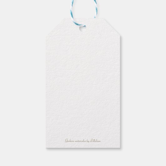 Gerbera daisy cadeaulabel (Achterkant)