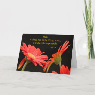 Gerbera Daisy, een Schriftvers over het geloof (Lu Kaart