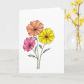 Gerbera daisy - elke gelegenheid - stuur een gliml kaart (Gele Bloem)