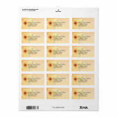 Gerbera Daisy Étiquettes de adresse (Feuille entière)