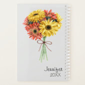 Gerbera Daisy Flower Gepersonaliseerde Aangepast Planner (Achterkant)