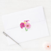 Gerbera Daisy Flowers Vierkante Sticker (Envelop)
