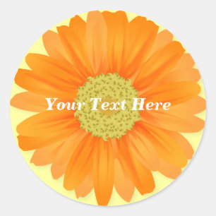 Gerbera Daisy Geel & Sinaasappel Sticker