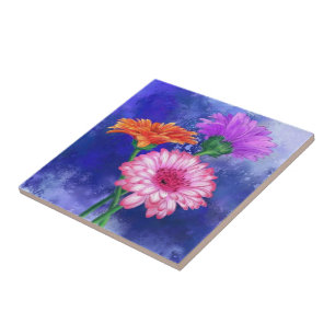 Gerbera Daisy Keramische Tegel Tegeltje