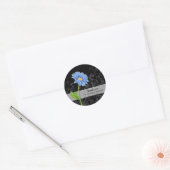 Gerbera Daisy * kies achtergrondkleur Ronde Sticker (Envelop)