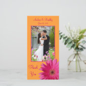 Gerbera Daisy Mariage Merci Photocard (Debout devant)