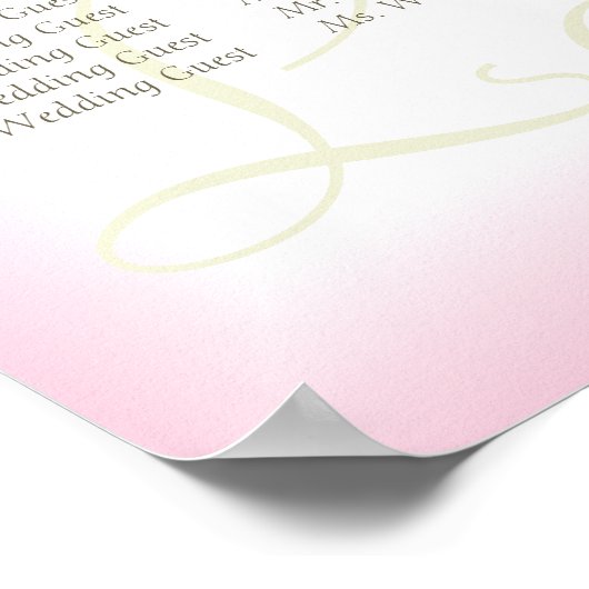 Gerbera Daisy Mariage Tableau des places assises (Coin)