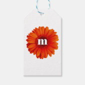 Gerbera Daisy Monogram Initiaal Cadeaulabel (Voorkant)
