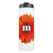 Gerbera Daisy Monogram Initiaal Thermosbeker (Voorkant)