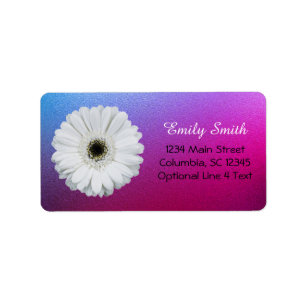 Gerbera Daisy over Ombre Metallic   Retouradres Etiket
