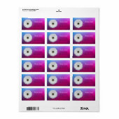 Gerbera Daisy over Ombre Metallic | Retouradres Etiket (Full Sheet)