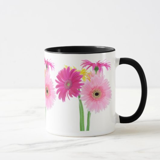 Gerbera Daisy Piink Flowers Mok (Rechts)
