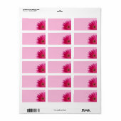 Gerbera Daisy Roze Achtergrond Bruiloft Blank Etiket (Full Sheet)