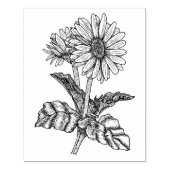 Gerbera Daisy Rubberstempel (Afrduk)